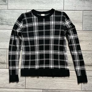 Black Gingham Sweater - Size S